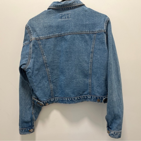 INC Blue Jean Jacket 80s Style SzL - Picture 2 of 5